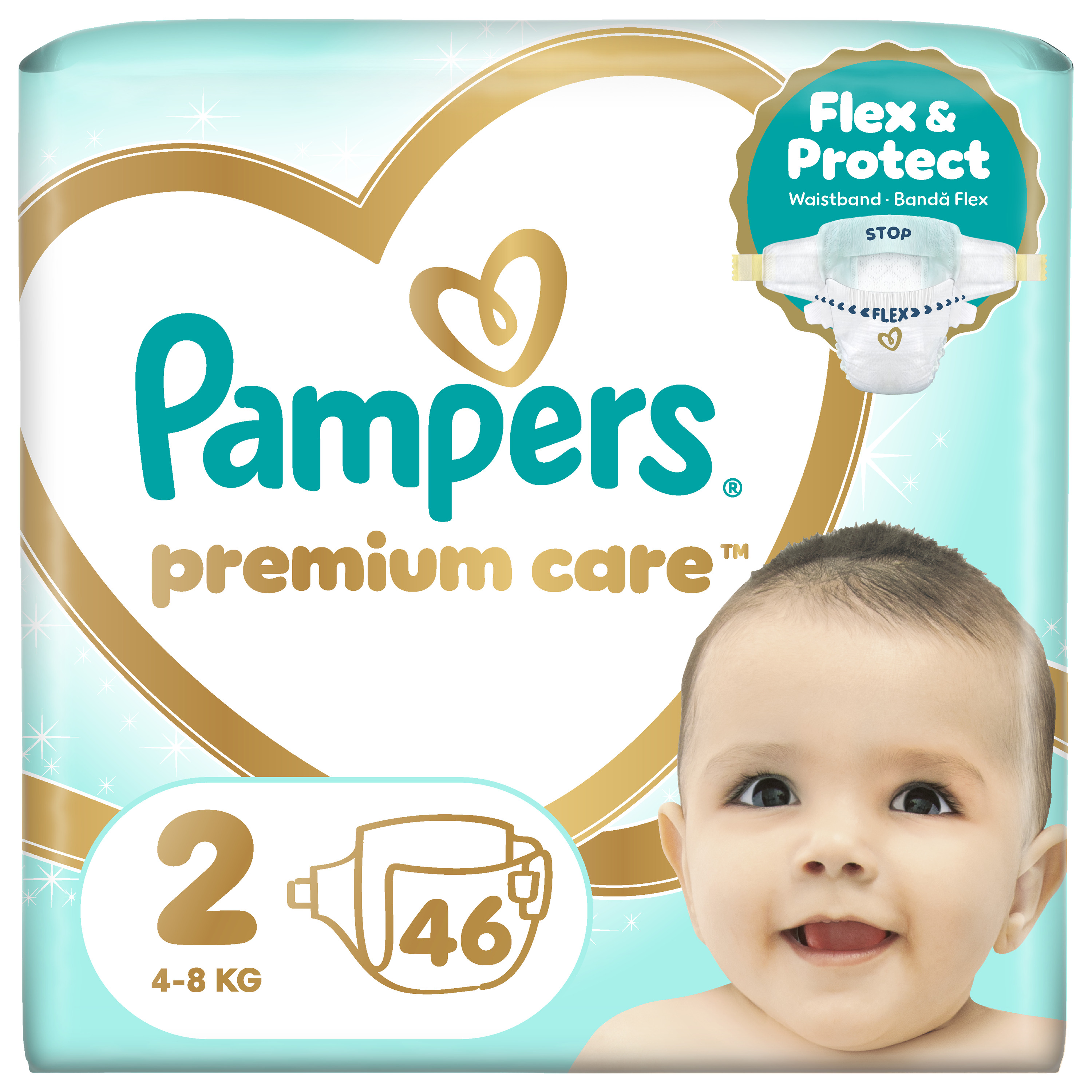 Одноразові підгузки Pampers Premium Care Розмір 2 (4-8 кг), 46 шт. (81784161)